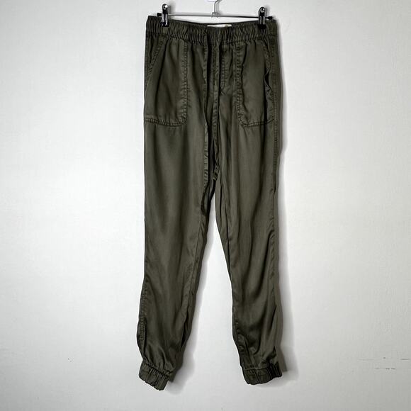C & C California 100% Lyocell Pull On Jogger Pants Green Womens XS - Picture 2 of 9